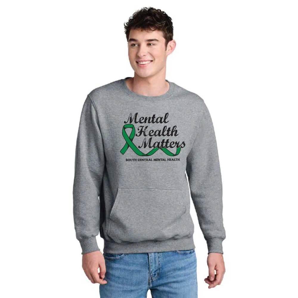 Port & Co™ Core Fleece Crewneck Pocket Sweatshirt - Image 4