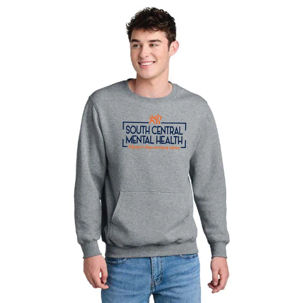 Port & Co™ Core Fleece Crewneck Pocket Sweatshirt - Image 3