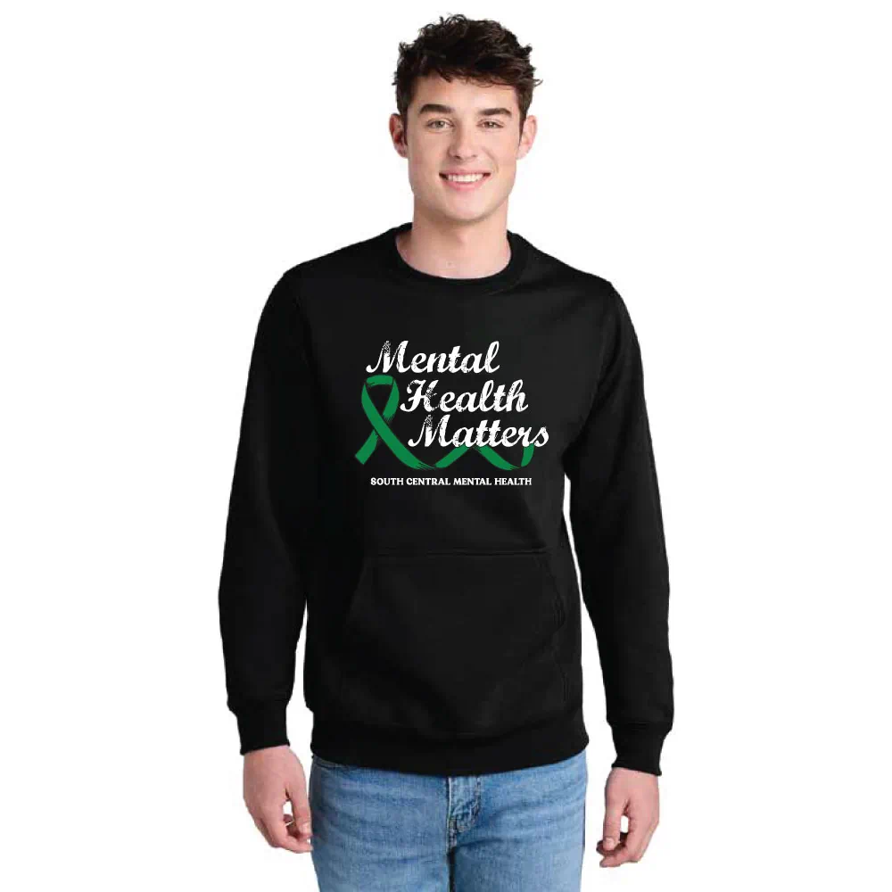 Port & Co™ Core Fleece Crewneck Pocket Sweatshirt - Image 2